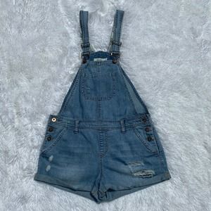 Forever 21 Premium Denim "Shortalls" Short Overalls Size 28